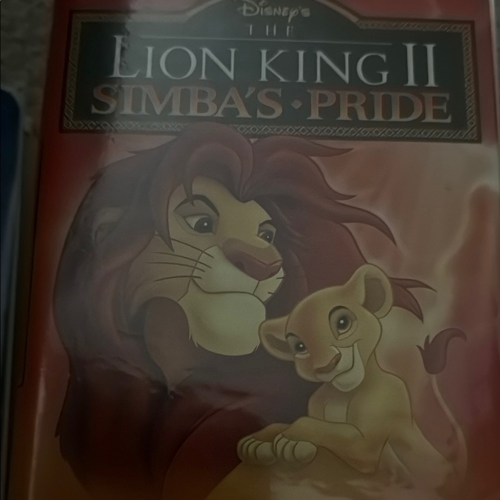 Disney's Lion King II: Simba's Pride VHS Red and Brown Cover